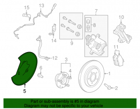 Brake Disc Cover Rear Right Ford Flex 09-11