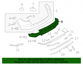Porsche Cayenne 19-23 rear bumper frame