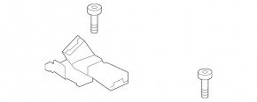 Mercedes W213 E 17-23 black rear right seat belt latch