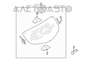 Rear glass trunk door Mazda3 MPS 09-13