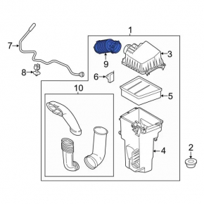 Air duct for manifold Ford Fiesta 11-19 1.6