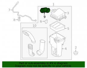 Air duct for manifold Ford Fiesta 11-19 1.6
