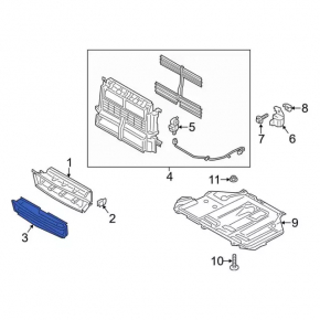Lower radiator deflector for Ford C-max MK2 13-18