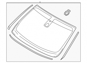 Windshield Lincoln MKX 16-18 for sensor