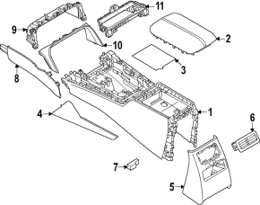 Mazda CX-90 24-26 Front Center Console Pocket