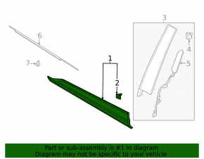 Door trim lower front right Ford Escape MK4 20- structure