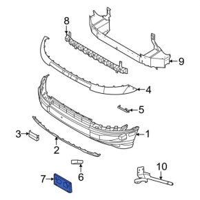 Ford Bronco Sport 21-25 Front Bumper License Plate Frame