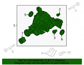 Rear differential gearbox Porsche Cayenne 19-26 2.9T, 3.0T