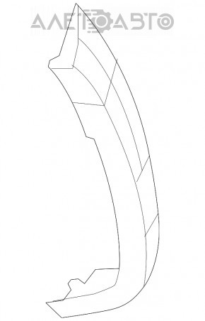Rear right fender arch trim Jeep Cherokee KL 14-18 Trailhawk structure