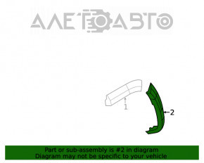 Rear right fender arch trim Jeep Cherokee KL 14-18 Trailhawk structure