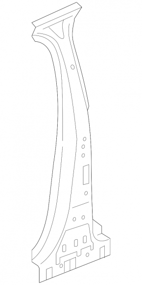 The central right body pillar of Chevrolet Impala 14-20 is sawed off