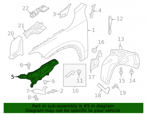 Upper Front Right Wing Bracket Volvo XC90 16-22