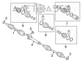 Intermediate shaft Kia Sorento 16-18 2.4 AWD