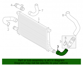 Intercooler pipe left lower Audi Q7 16- 2.0T