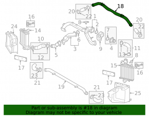 Intercooler pipe upper central Audi Q8 19-25 3.0T MHEV plastic