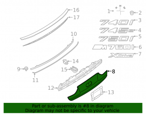 Trunk lid trim BMW 7 G11 G12 20-22 rest