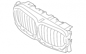 Upper radiator deflector blinds for BMW X6 G06 20-25 B58