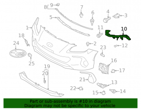 Front bumper mount under the left headlight Subaru BRZ 22-26