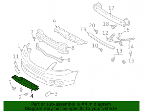 Subaru b10 Tribeca front bumper guard broken, cracked