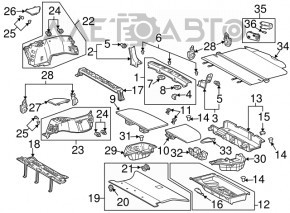Rear Luggage Compartment Latch, Left, Lexus RX300 RX330 RX350 RX400h 04-08