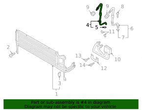 Gearbox cooling pipe VW Tiguan 09-17 feed