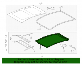 The hatch mechanism of the Toyota Prius V 12-17 frame