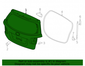 Naked trunk door Kia Sorento 11-13 prerest