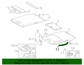 Front ceiling handle for Lexus IS200 IS300 99-05
