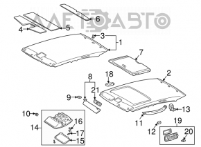 Front ceiling handle for Lexus IS200 IS300 99-05