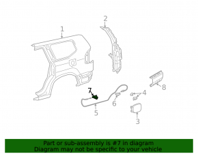 Lexus GX470 03-07 Fuel Filler Lever