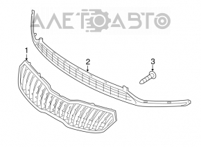 Radiator grill grill Kia Forte 4d 14-16 dorest
