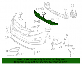 Kia Optima 2014-2016 Hybrid Front Bumper Absorber