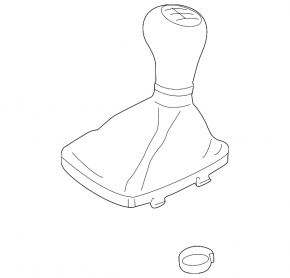 Gear knob Audi A4 B8 13-16 leather black
