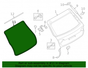 Rubber seal for the trunk door Audi Q5 8R 09-17