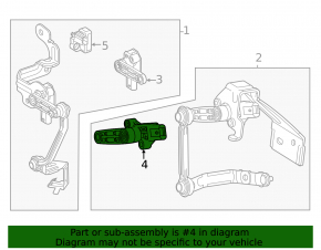 Mercedes X167 GLS 450 580 20-26 Body Tilt Sensor