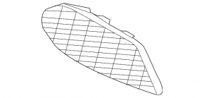 Front bumper grille right Mercedes C-class W205 300/350e/350h/400 15-18