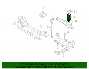 Rear left spring Mazda3 2.3 03-08
