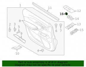 Front right door lock button Mazda CX-9 16-