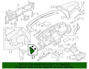 Front panel trim side left Lincoln MKZ 13-16 beige