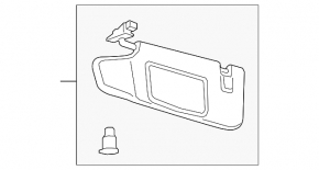Left visor for Ford Mustang mk6 15 convertible