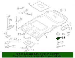 Hook ceiling rear left Ford Ecosport 18-22 gray