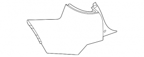 Land Rover Discovery Sport 17-25 rear bumper, bare right side