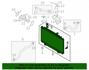 Mazda 3 14-18 BM 2.0 2.5 Water Cooling Radiator