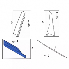 Door trim lower rear left Ford Escape MK4 23- in body color