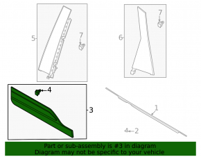 Door trim lower rear left Ford Escape MK4 23- in body color