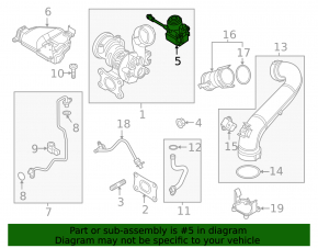 VW Jetta 16-18 USA 1.4T turbine electromagnetic valve