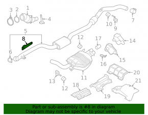 Front Exhaust Pipe Bracket BMW F30 16-18 PHEV