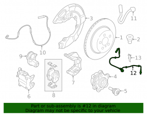 ABS sensor rear left BMW 6 GT G32 18-19