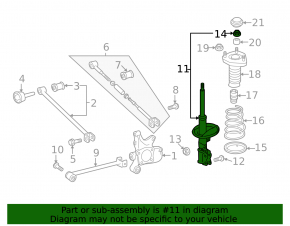 Rear right shock absorber for Toyota Highlander 2010 hybrid