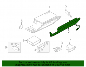 Glove box assembly for Audi A6 C7 16-18, black, scratches, needs cleaning
